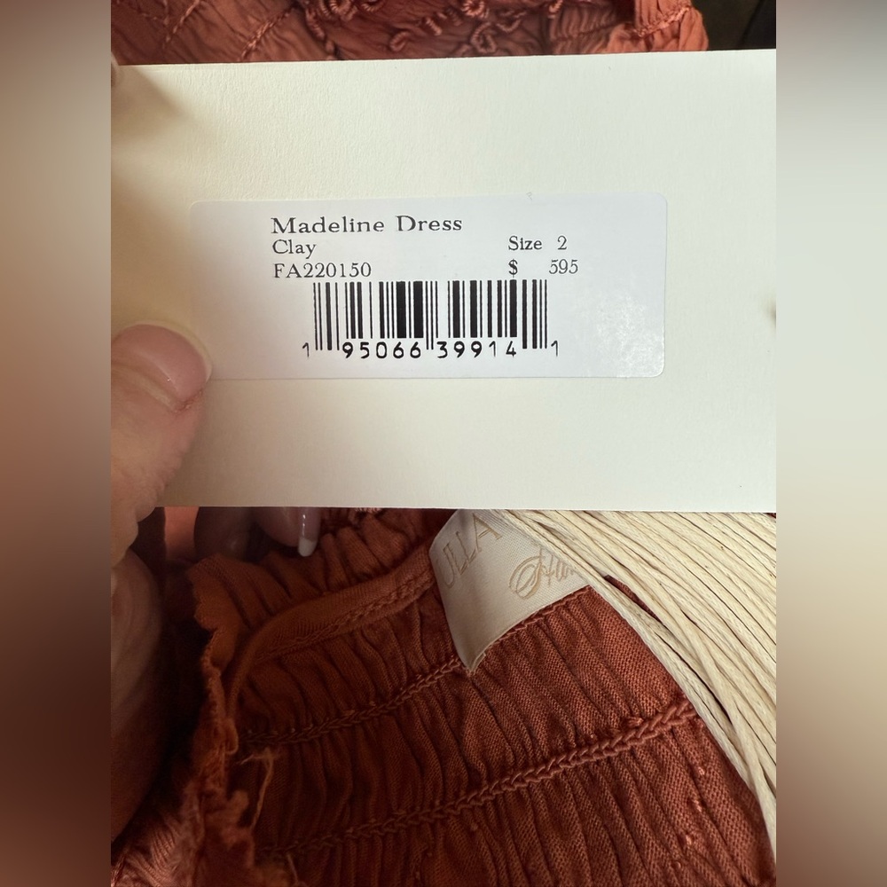 NWT Ulla Johnson Madeline Ruffled
Smocked Midi Dress in Clay Sz 2‎ $595 - Picture 7 of 7